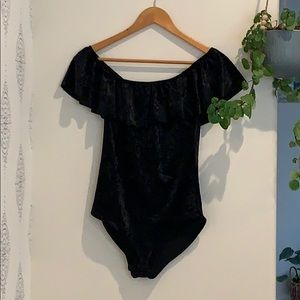 Xhilaration velvet body suit